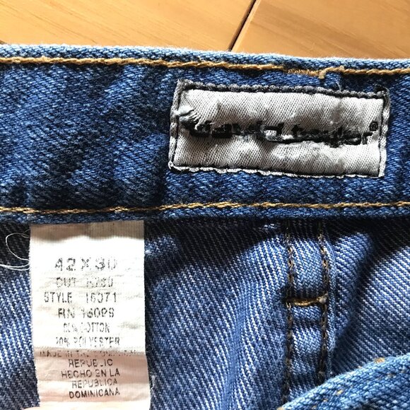 David Taylor Men's Jeans: Vintage Loose Fit Blue Jeans, Size 42x30 - Picture 9 of 10